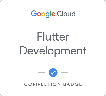 Odznaka za ukończenie szkolenia Flutter Development