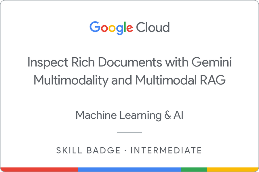 Selo para Inspect Rich Documents with Gemini Multimodality and Multimodal RAG