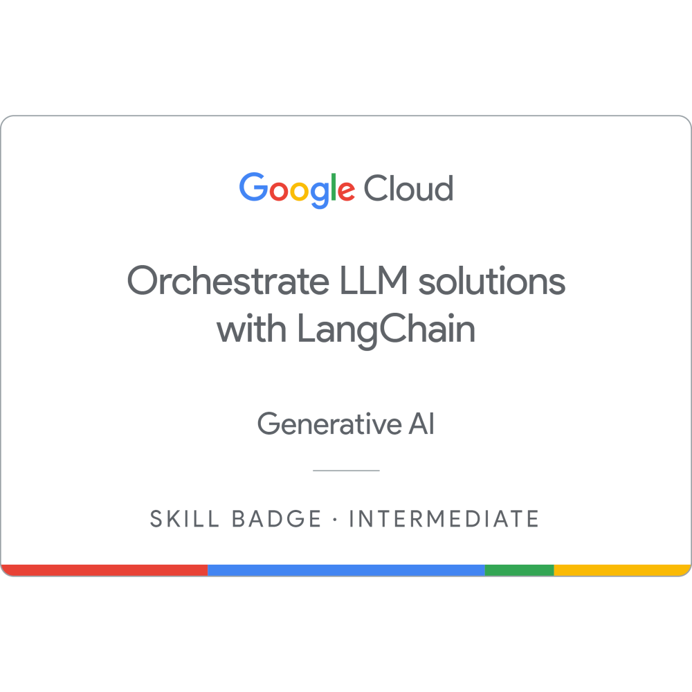 Odznaka dla Orchestrate LLM solutions with LangChain