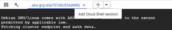 Add Cloud Shell session icon