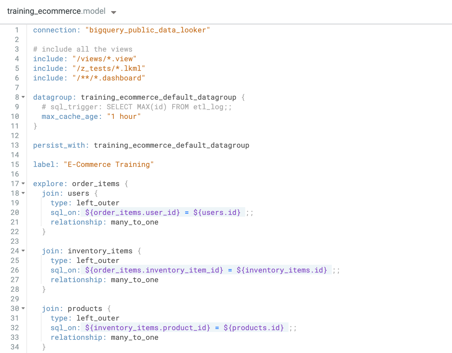 training_ecommerce.model view