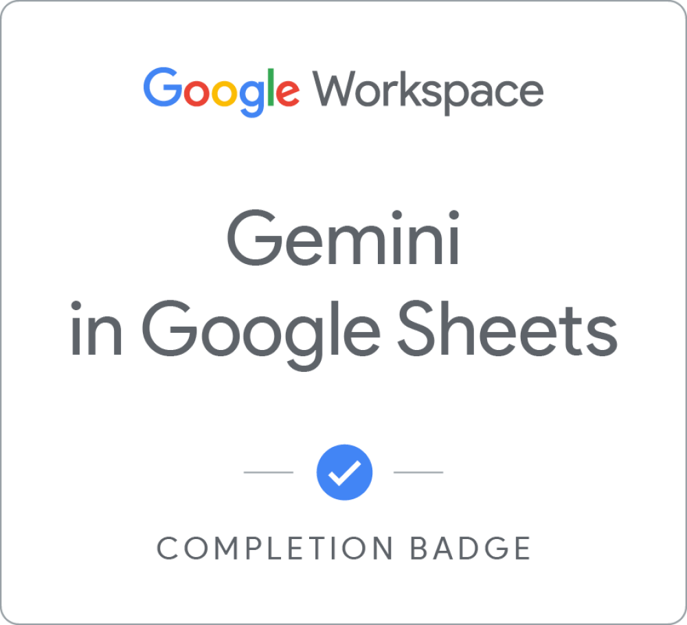 Badge pour Gemini in Google Sheets