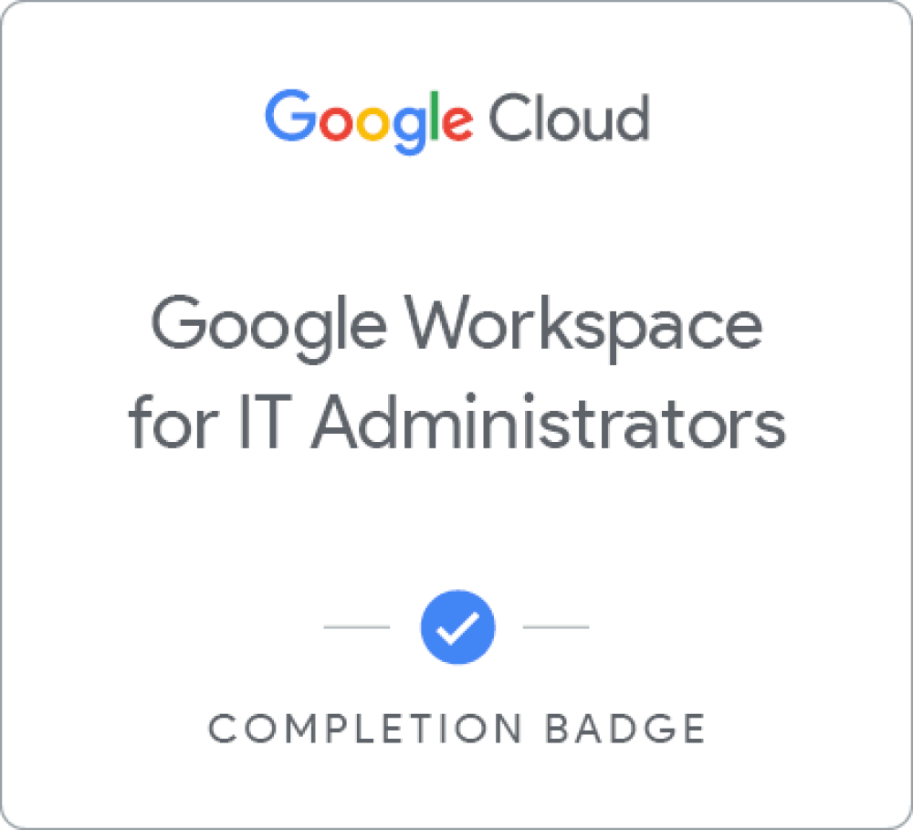 Insignia de Google Workspace for IT Administrators