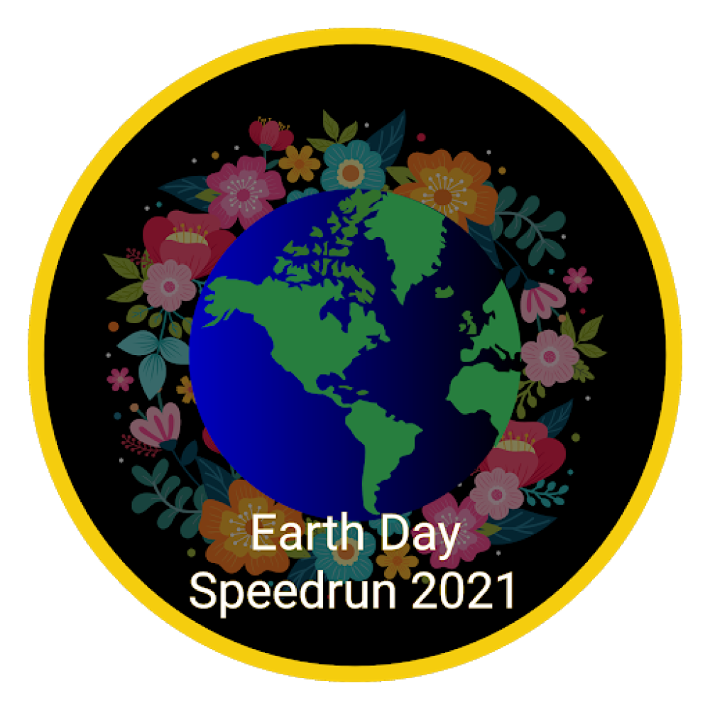 Badge for Earth Day Speedrun 2021