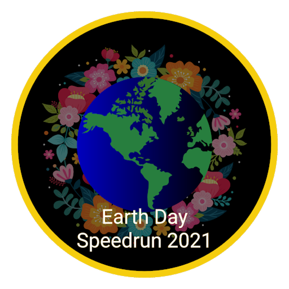 Earth Day Speedrun 2021 のバッジ