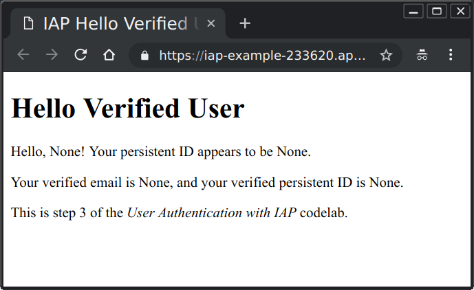 IAP Hello Verified tabbed page ID is None