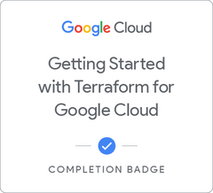 Badge for Getting Started with Terraform for Google Cloud