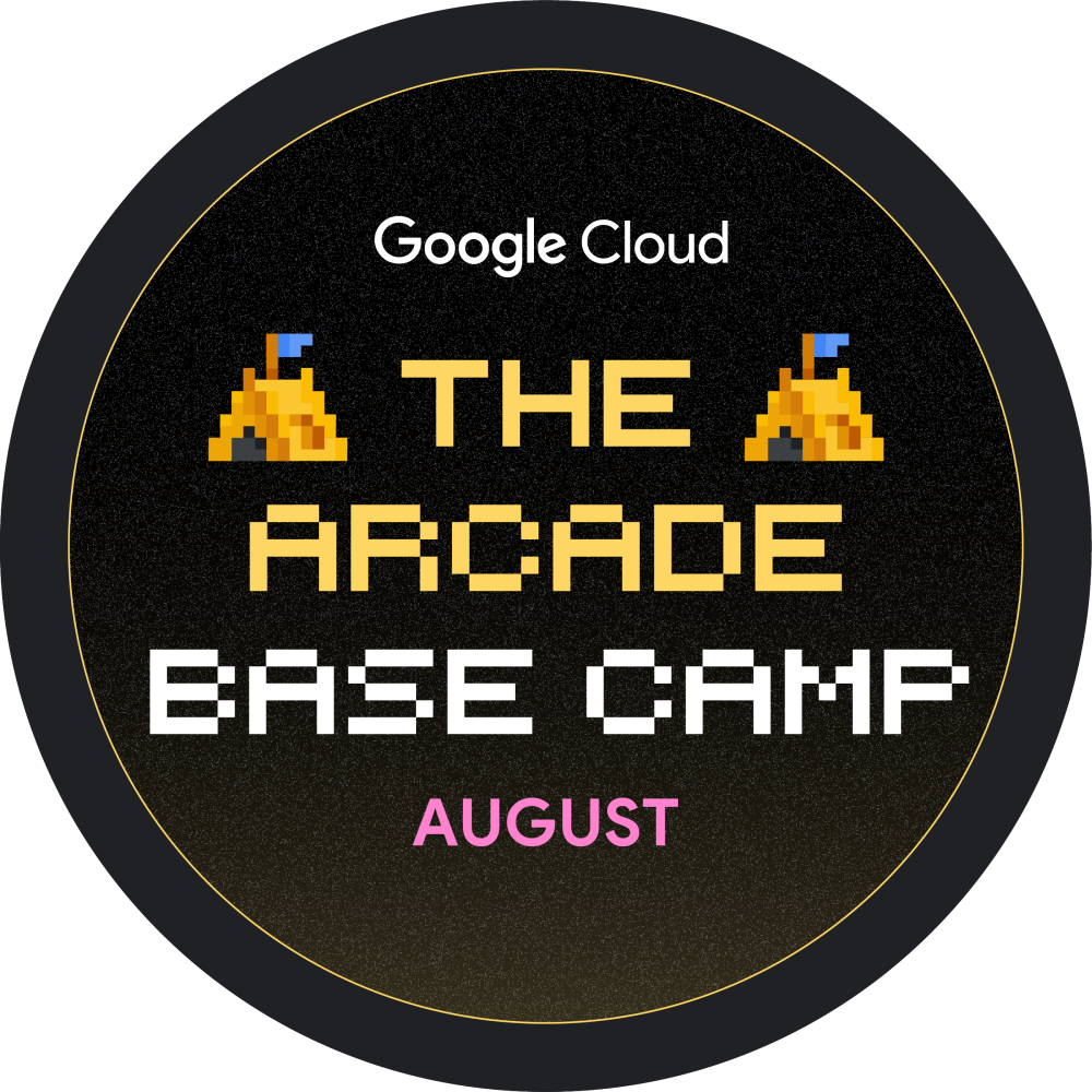 Selo para O Acampamento Base do Arcade Agosto de 2024