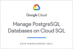 Badge for Manage PostgreSQL Databases on Cloud SQL