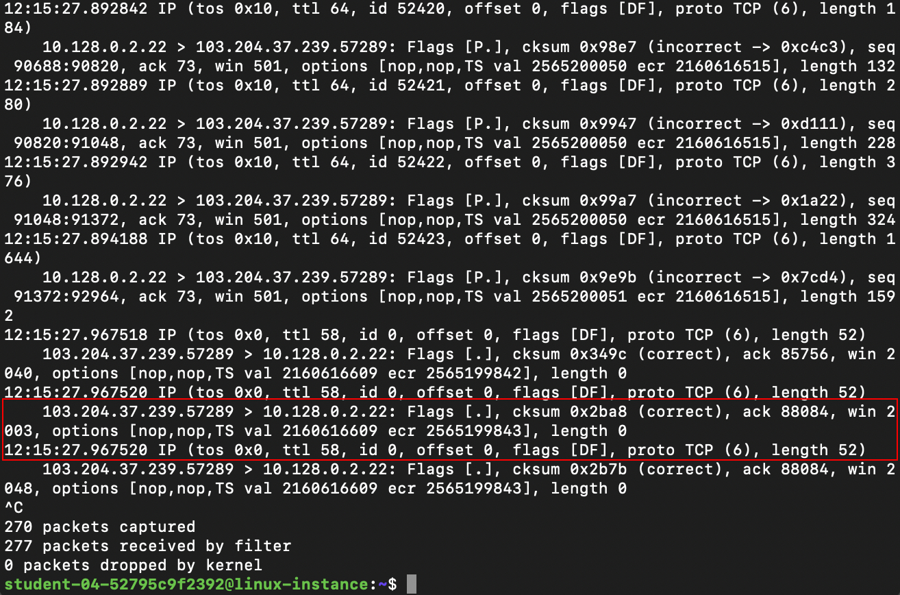 Introducing tcpdump Google Cloud Skills Boost