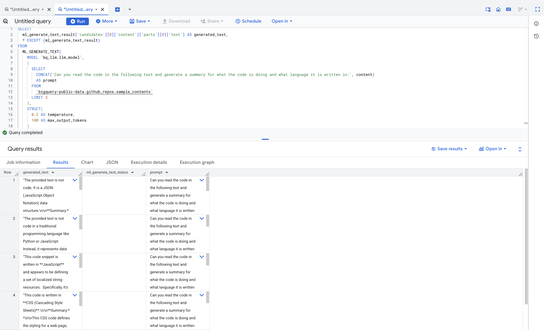 Query Response Prompt