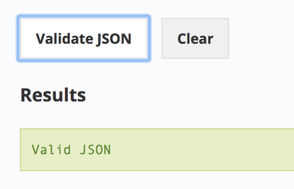 Sonuçlar: Valid JSON