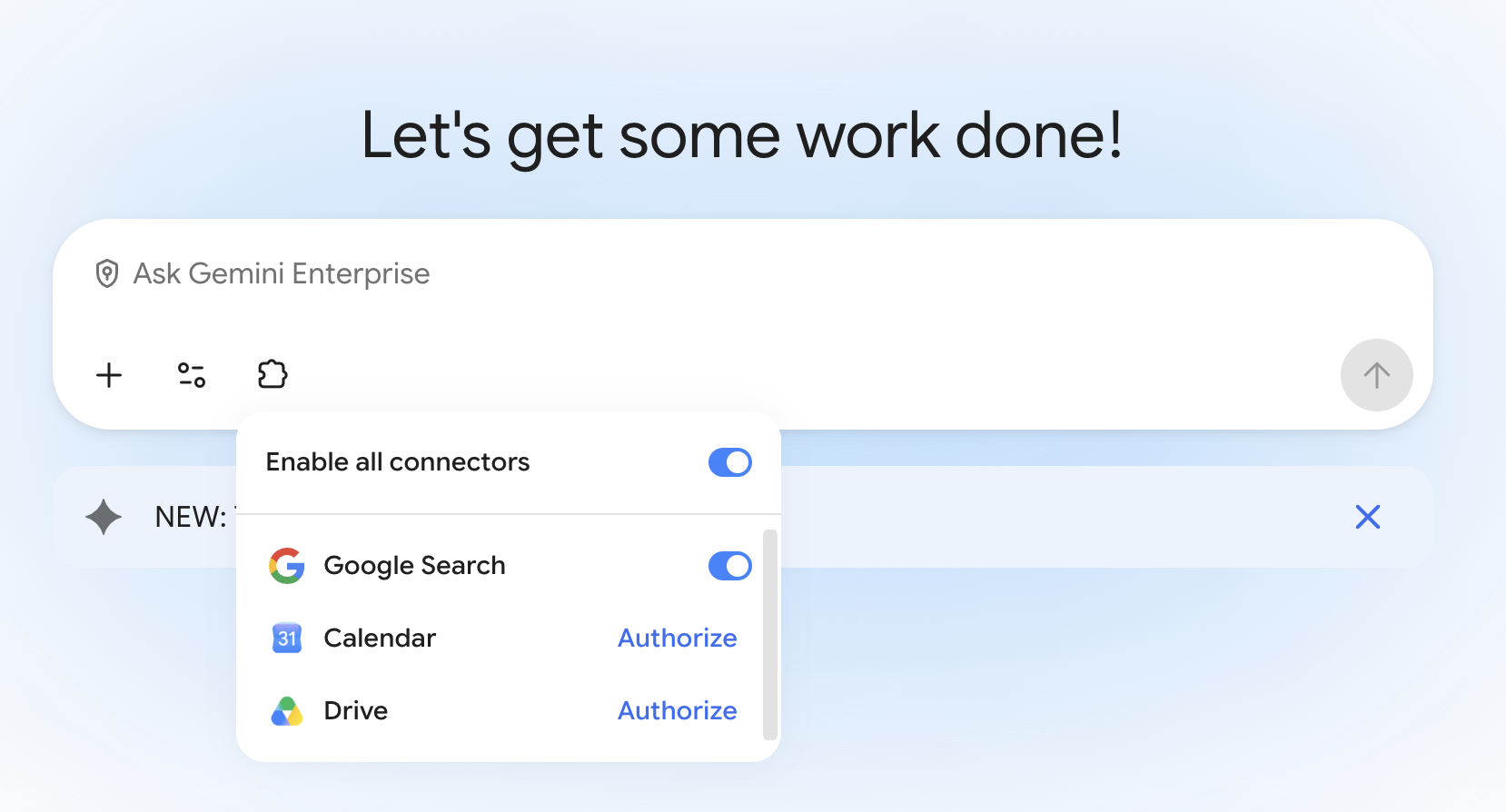 Connectors enable actions