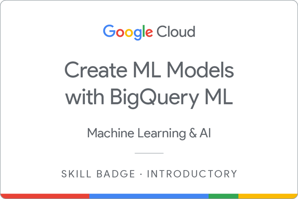 Badge für Create ML Models with BigQuery ML