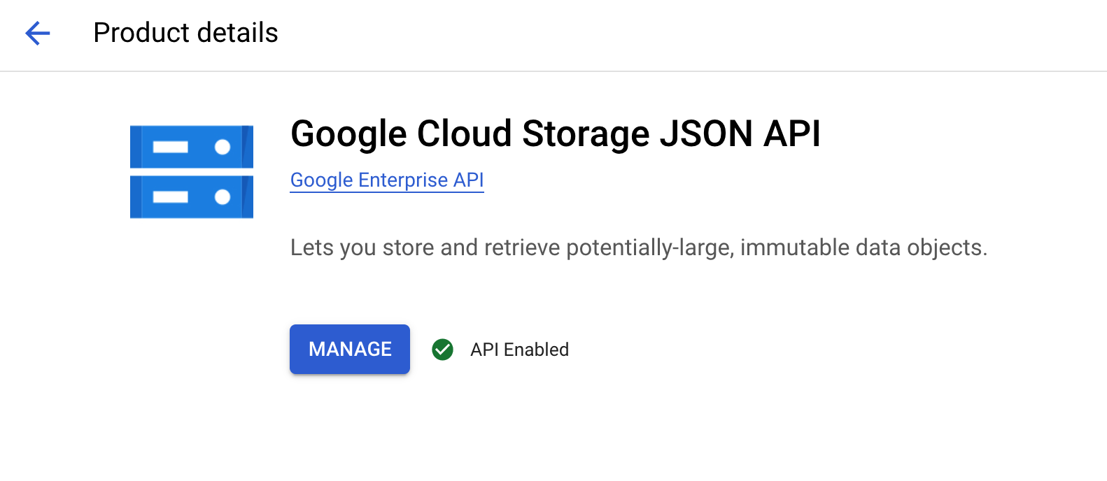 Google Cloud Storage JSON API