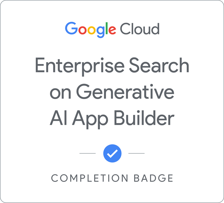 Badge for Enterprise Search on Generative AI App Builder