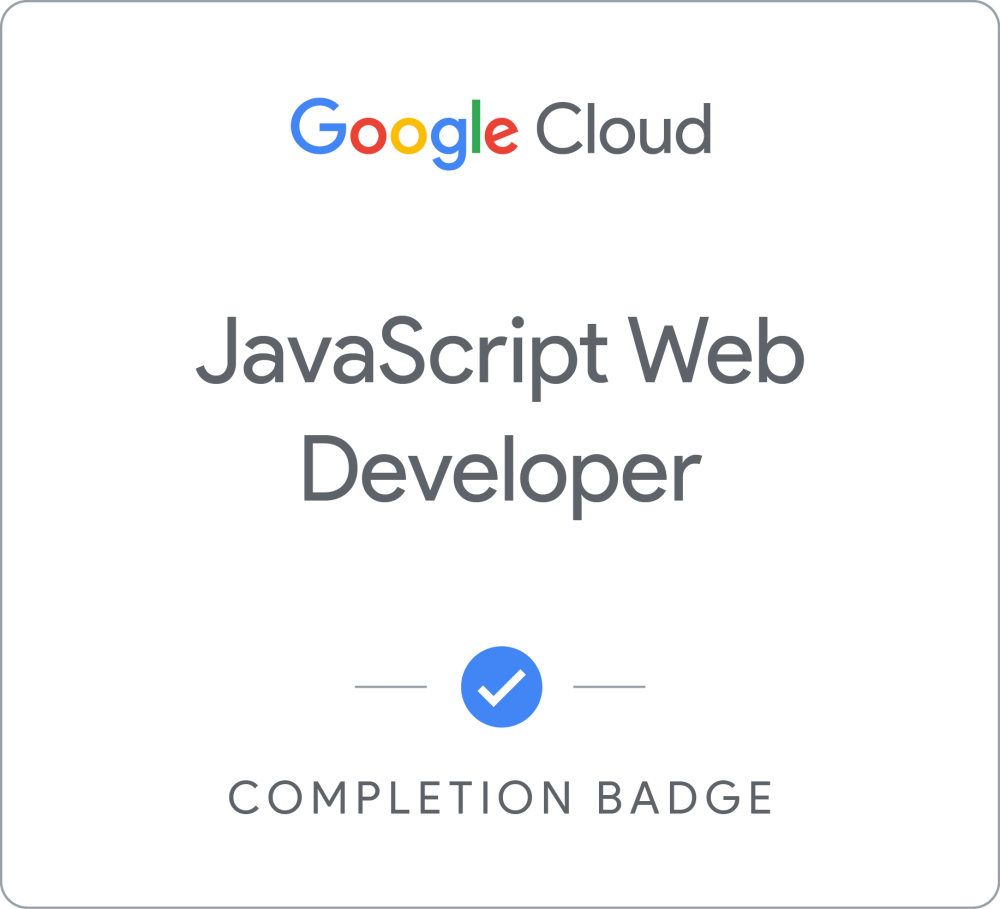 Badge for JavaScript Web Developer
