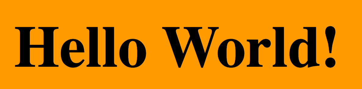 orange hello world