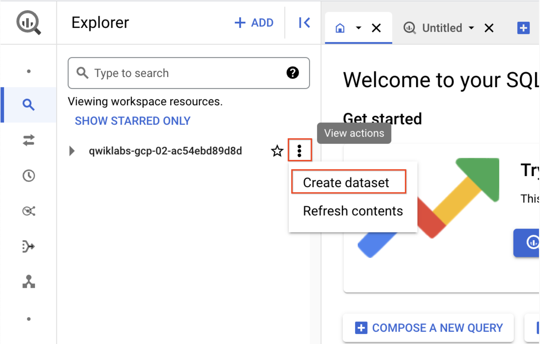 Create dataset highlighted