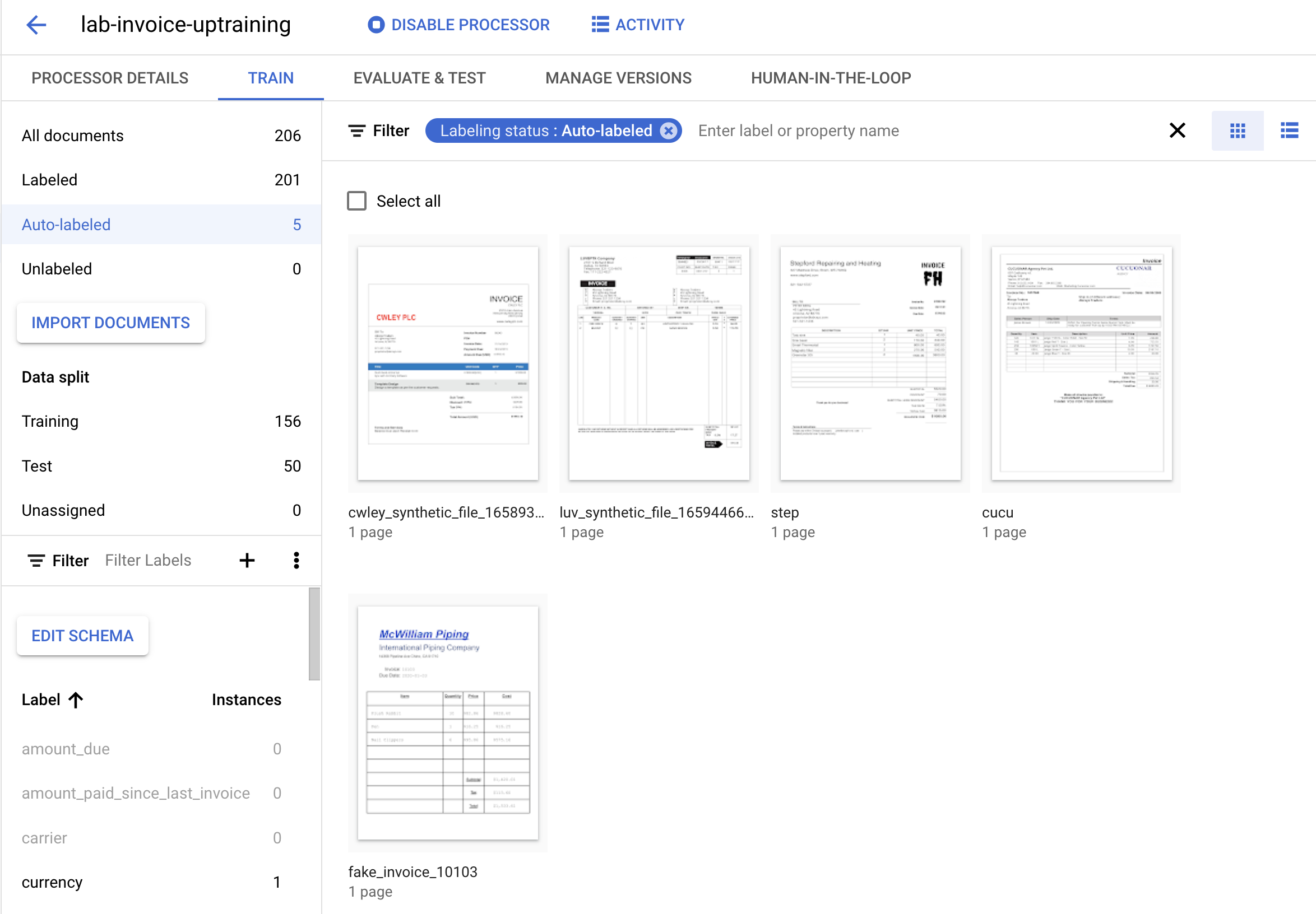 auto labeled docs