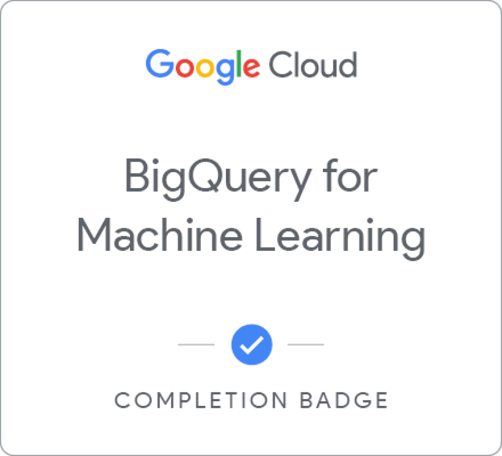 Badge für BigQuery for Machine Learning