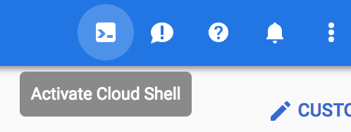 Activate Cloud Shell icon