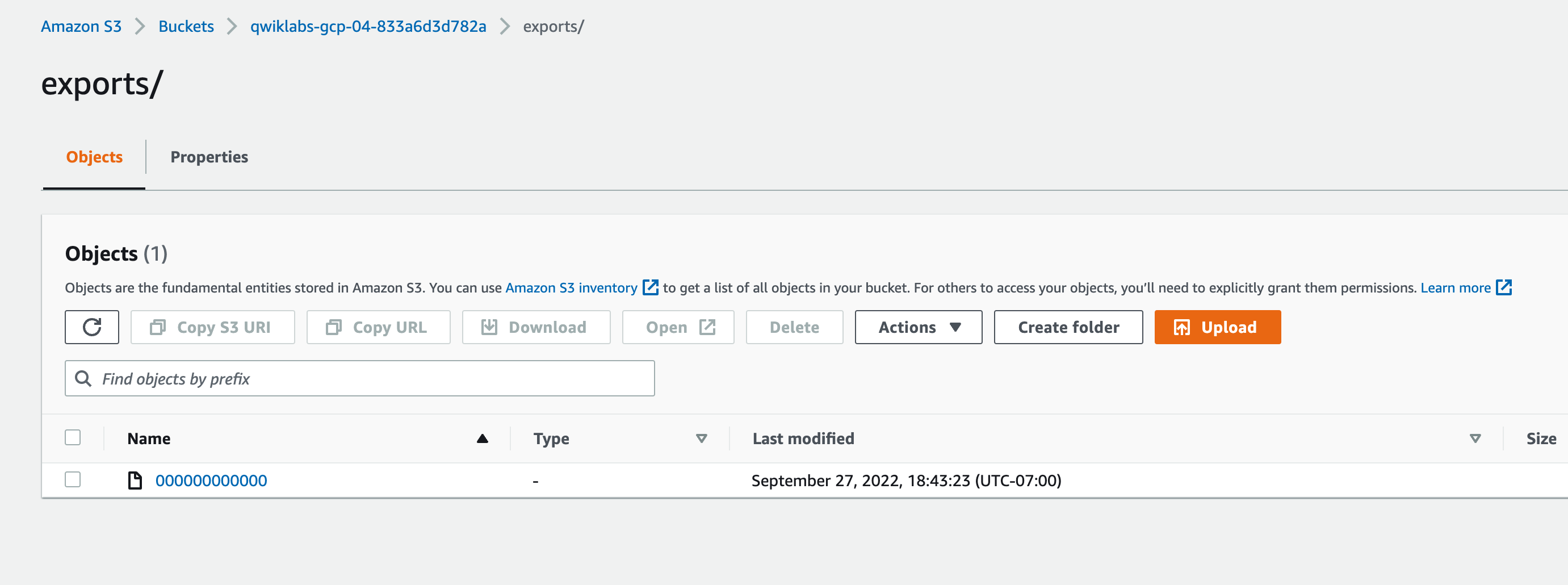 AWS console export query to s3 bucket