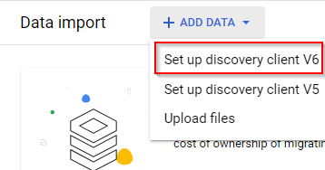 Setup Discovery Client V6 button.