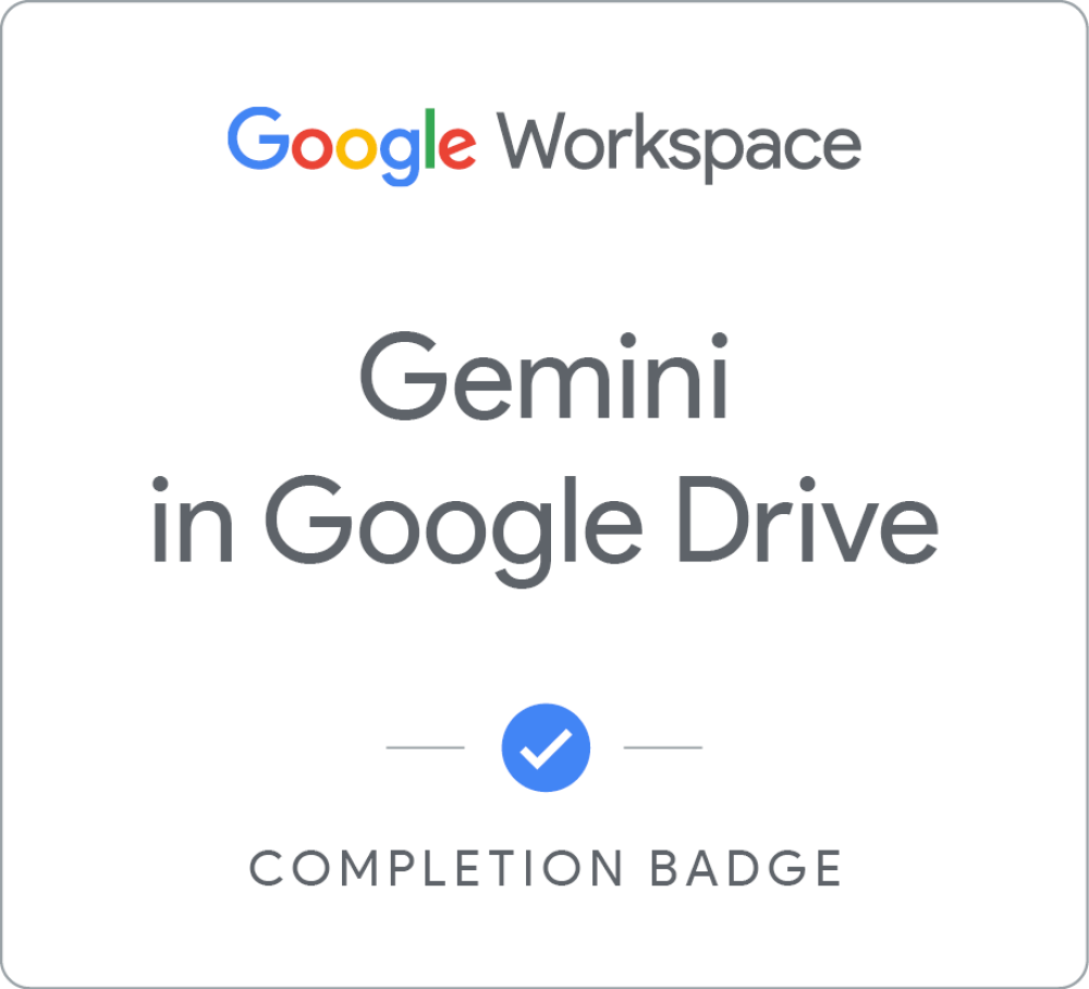 Gemini in Google Drive のバッジ