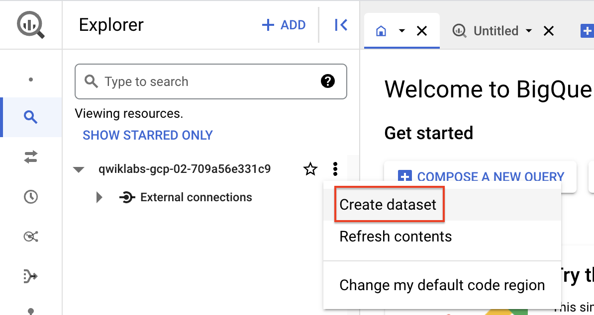 BQ Create Dataset