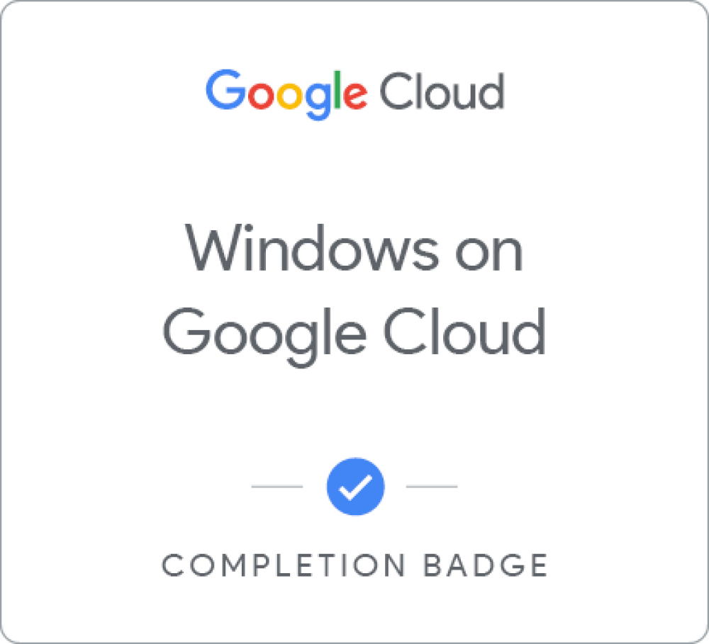 Badge for Windows on Google Cloud