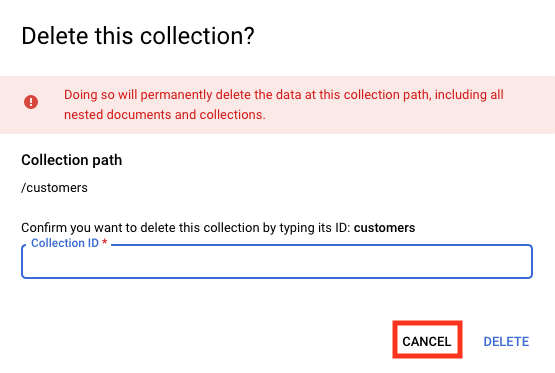 Delete this collection? dialog box