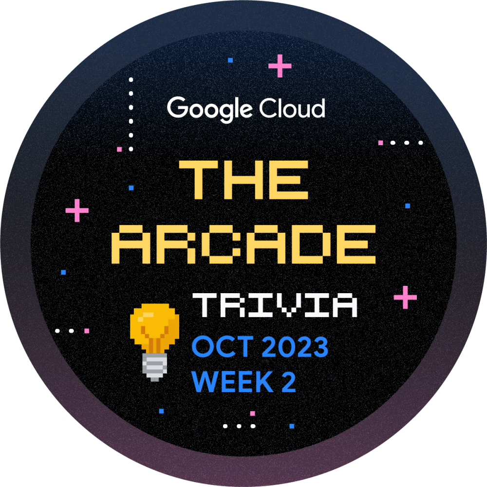 Badge for Qwiklabs Trivia October 2023 Week 2