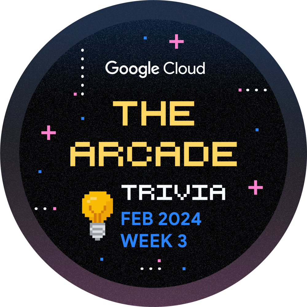 Selo para Arcade Trivia Fevereiro 2024 Semana 3