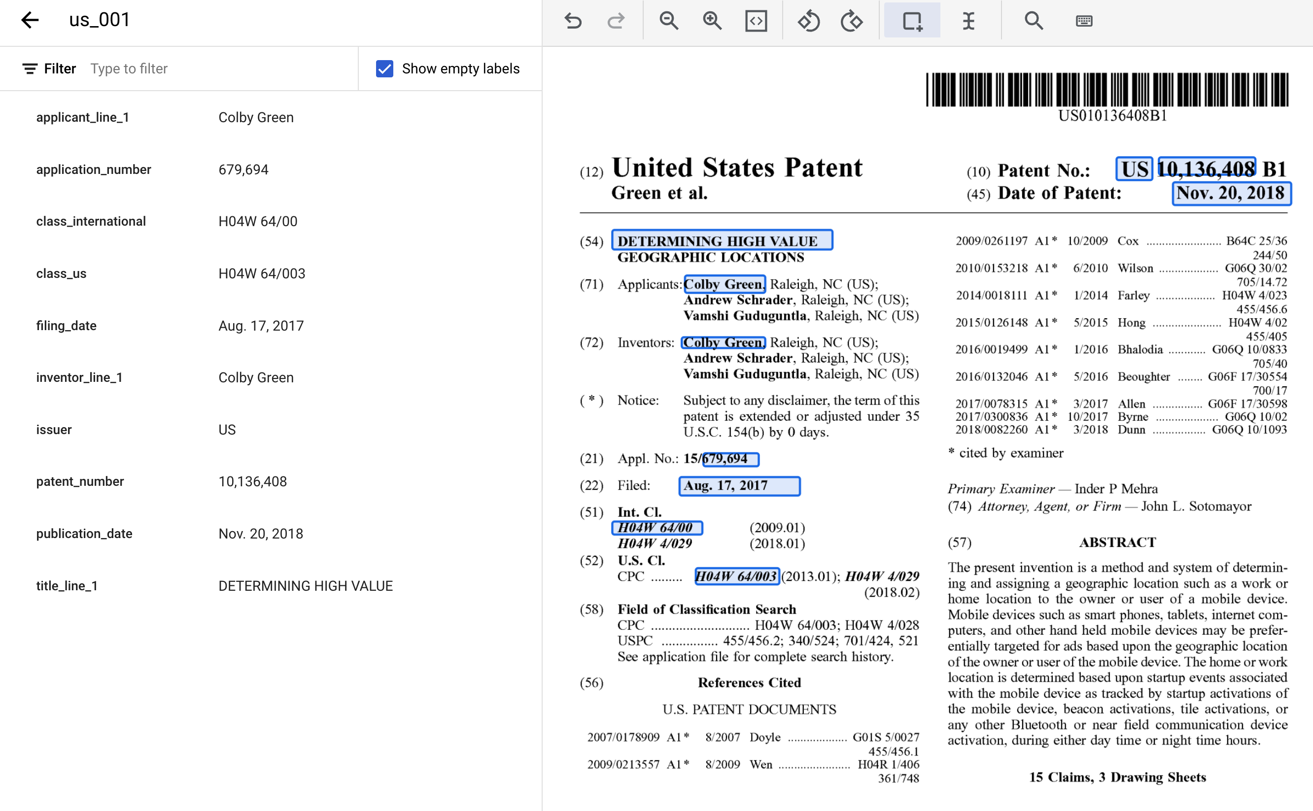 document labeled