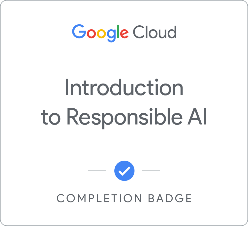 Selo para Introduction to Responsible AI - Português Brasileiro