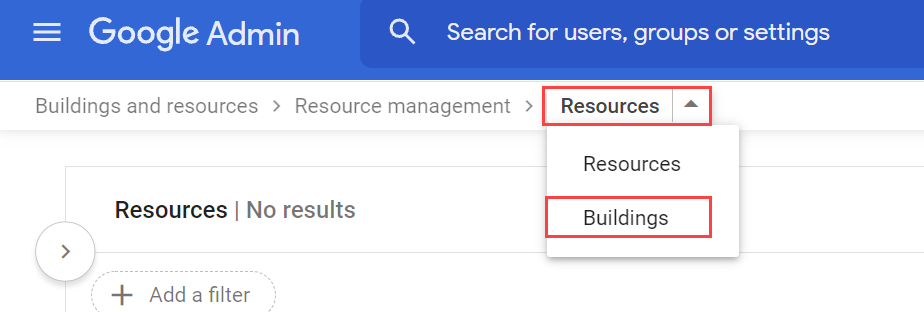 The highlighted file path to the option Buildings.