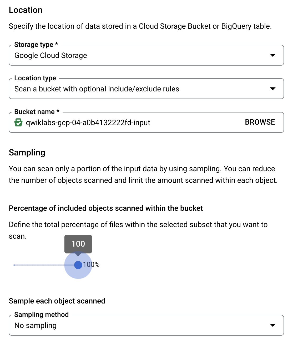 configure DLP job