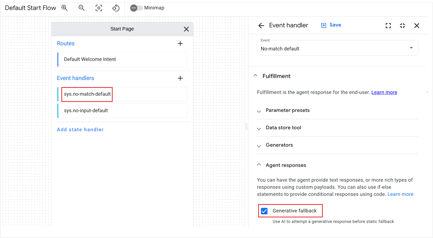 Enable the generative fallback feature