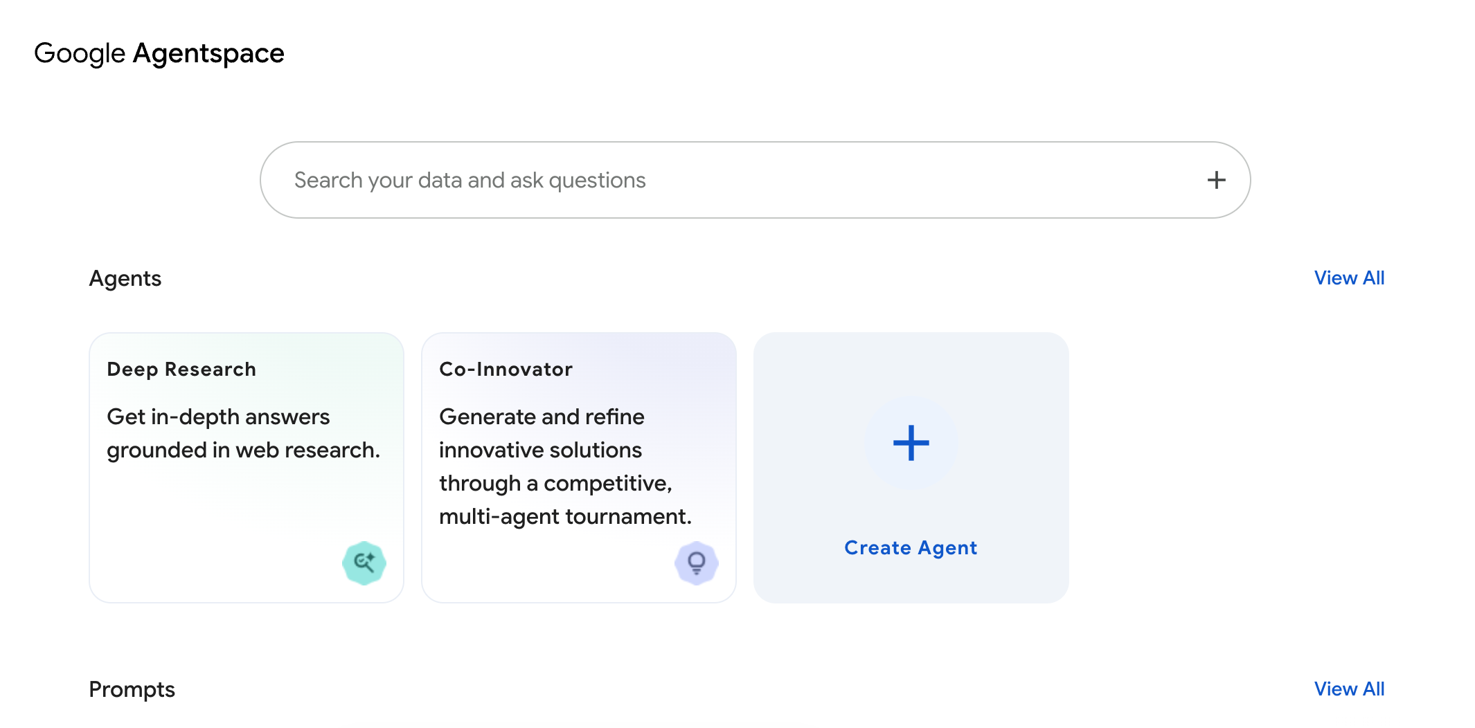 Interface utilisateur d&#39;Agentspace