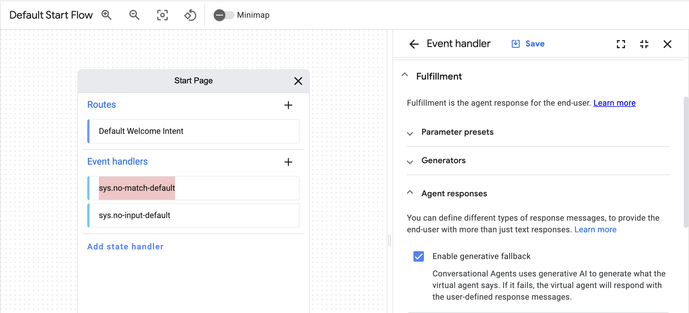 Enable the generative fallback feature