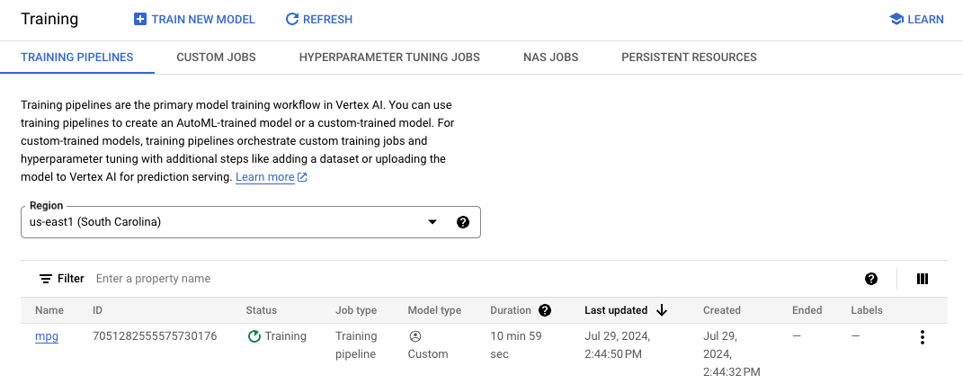 Training job