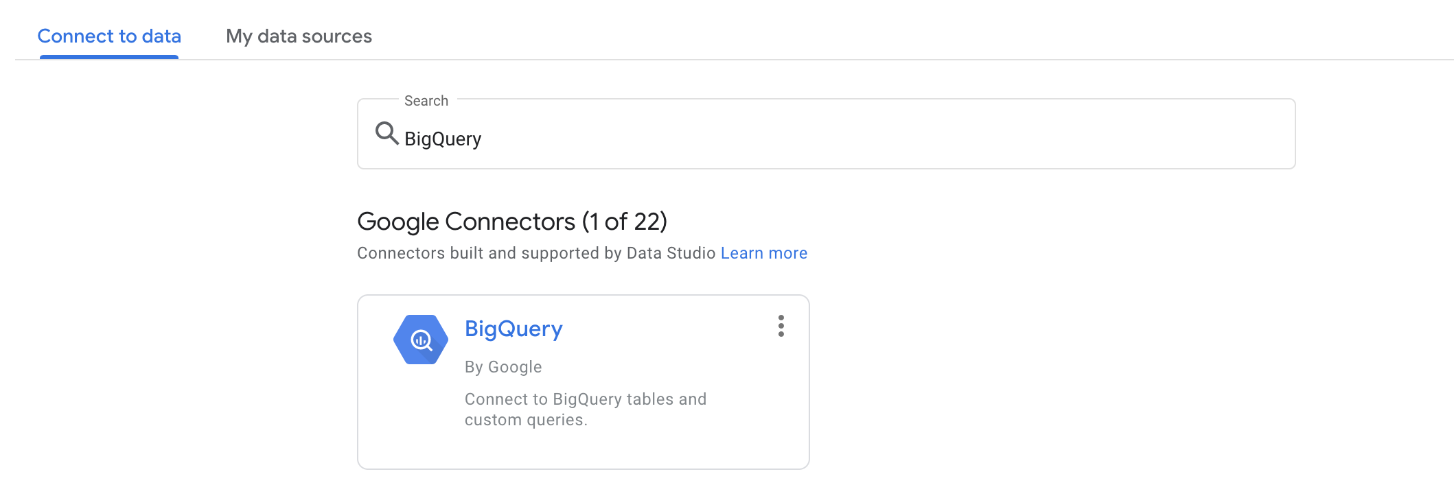 add bigquery data