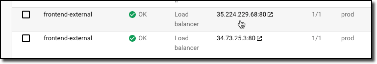 Services de frontend
