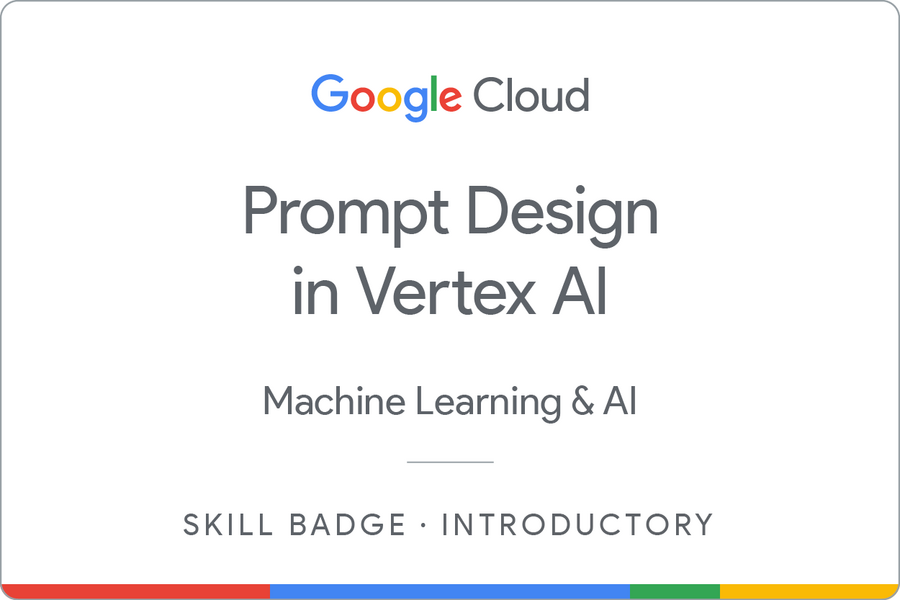 Odznaka za ukończenie szkolenia Prompt Design in Vertex AI