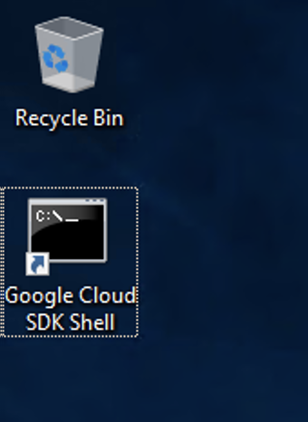 ikon desktop Google Cloud SDK Shell