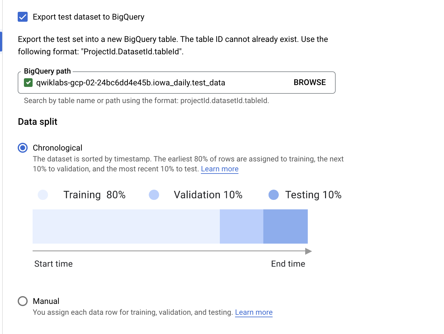 BigQuery path details