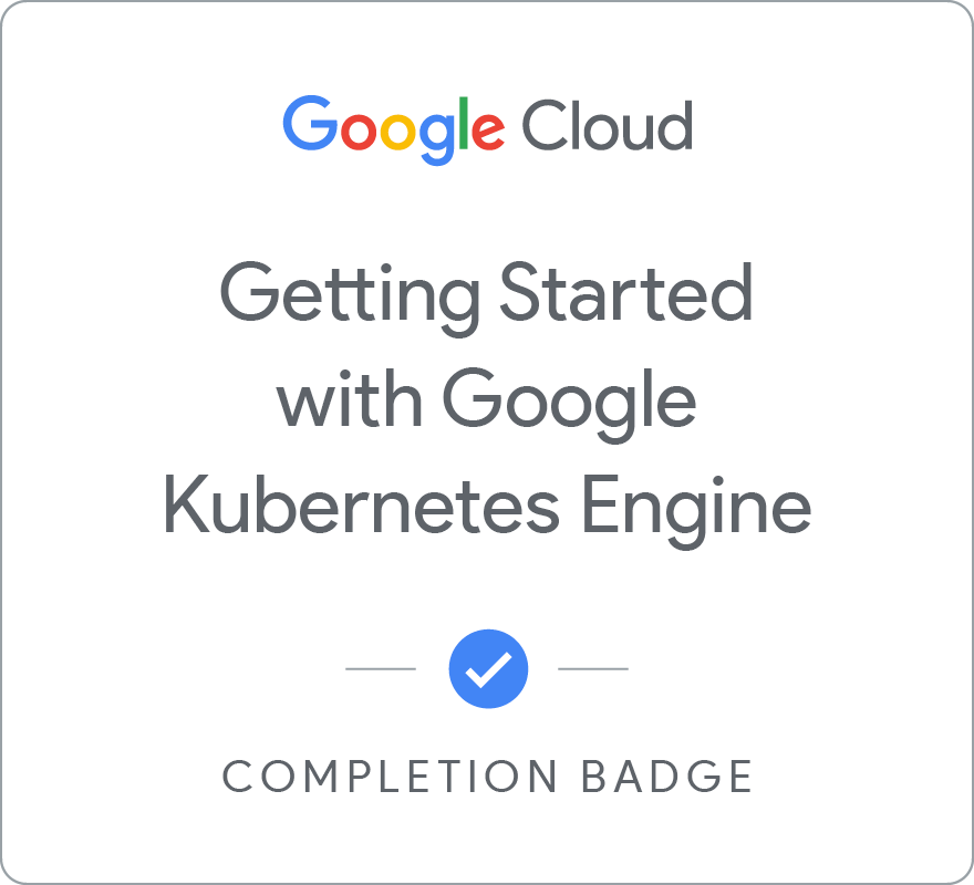 Selo para Getting Started with Google Kubernetes Engine - Português Brasileiro