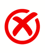 red incorrect mark