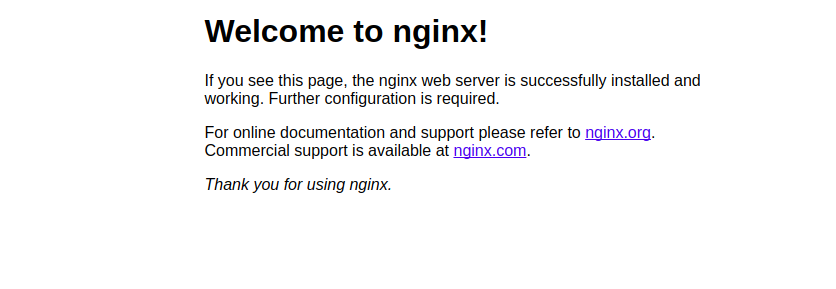 「Welcome to nginx!」ページ